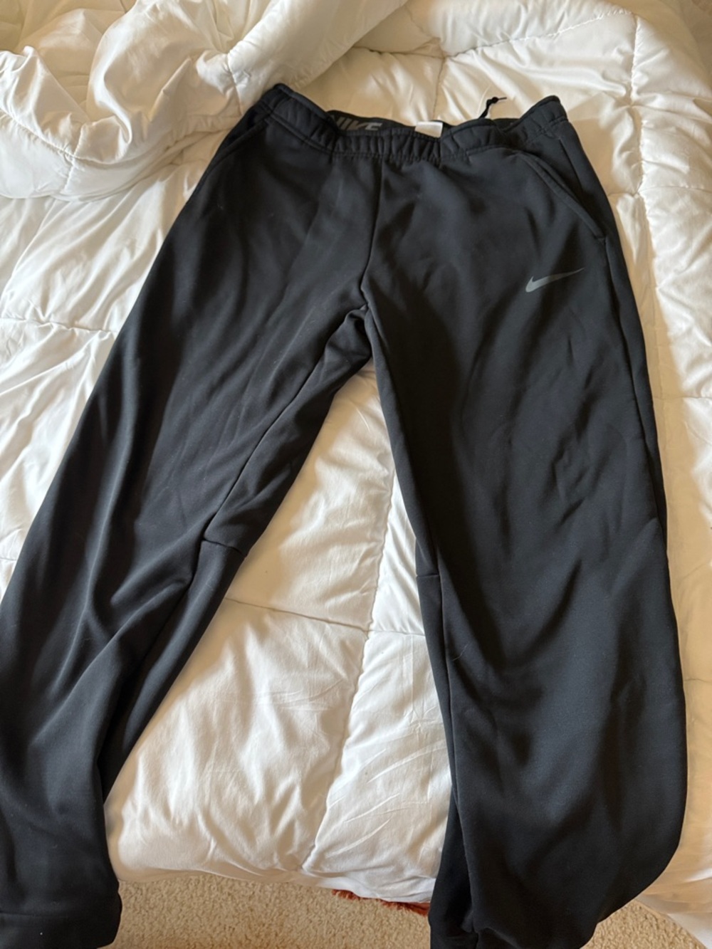 Nike Black Jogger Pants with Swoosh